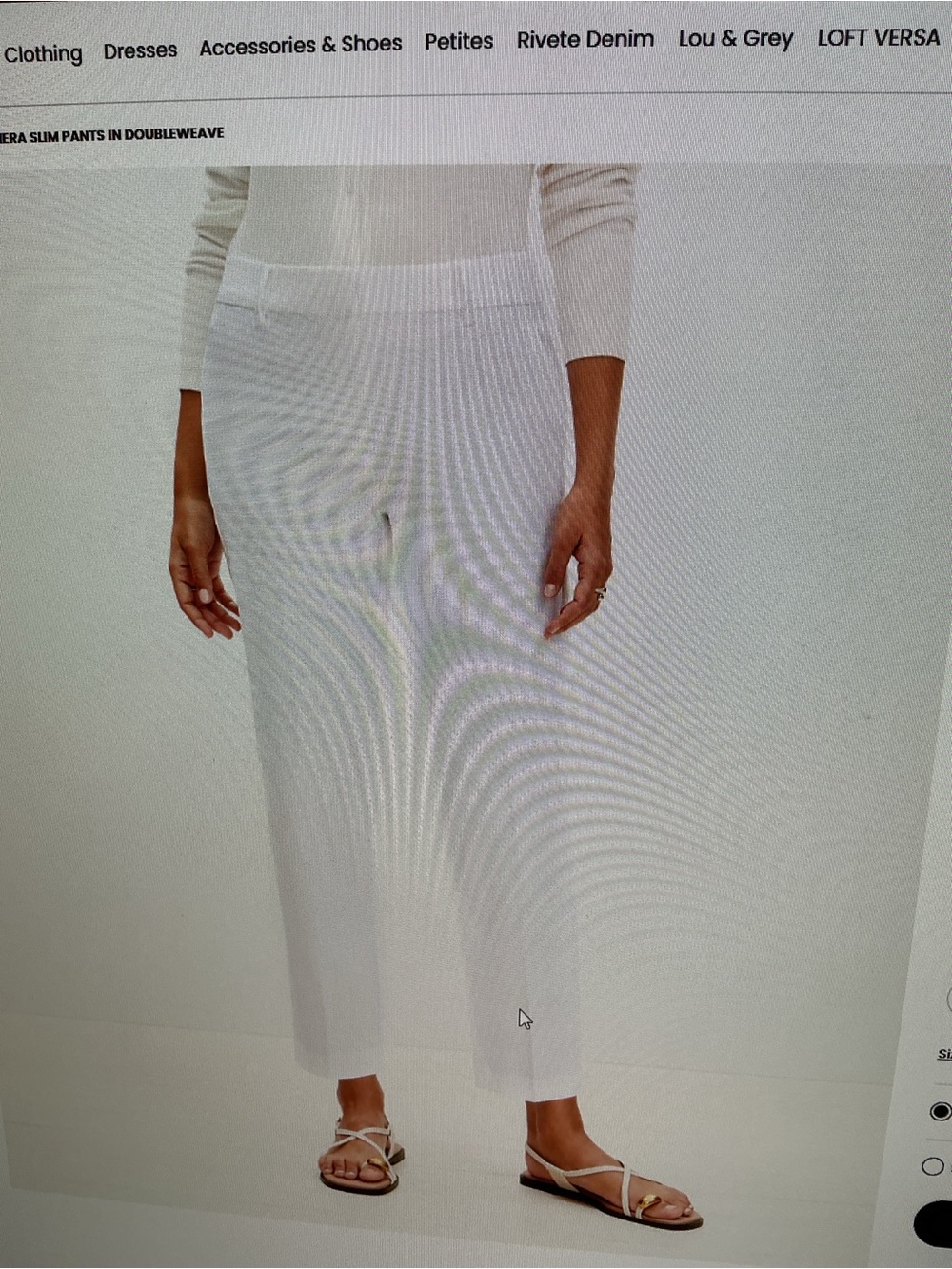 NWT Loft Women’s cropped white pants